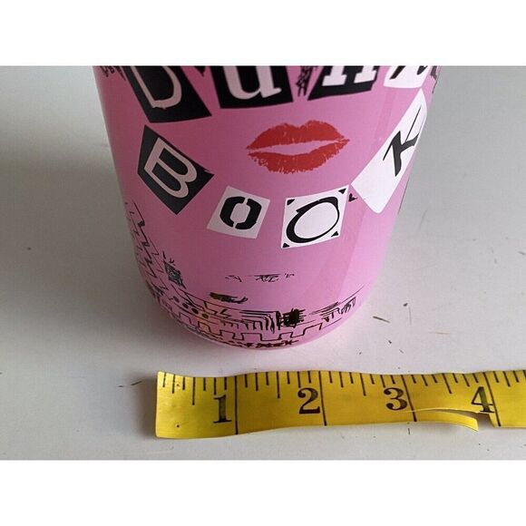 Mean Girls Burn Book Glass Tumbler Pink Drink Christmas With Glass Straw NEW - Picture 13 of 13